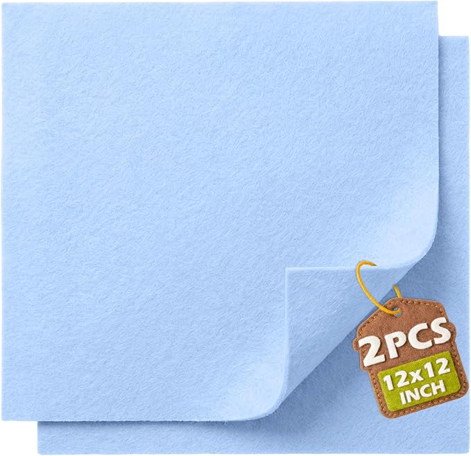 Baby Blue Soft Felt Sheets for Crafts, 1.6mm Thick, Handmade Crafts, DIY