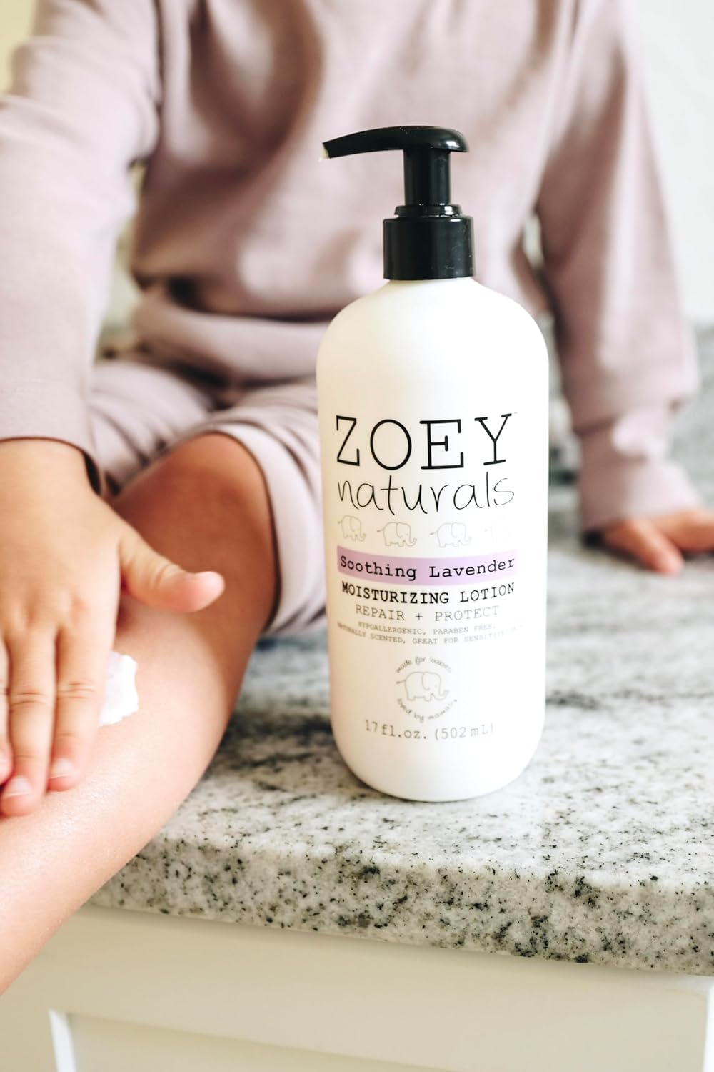 Zoey Naturals Lavender Moisturizing Lotion for Babies – Hypoallergenic, Gentle & Natural for Kids with Sensitive and Dry Skin – Aloe, Avocado & Shea – Made in USA – 17 fl oz