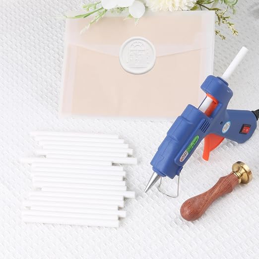 White Sealing Wax Sticks, WASOHLING 20Pcs Glue Gun Wax Seal Sticks