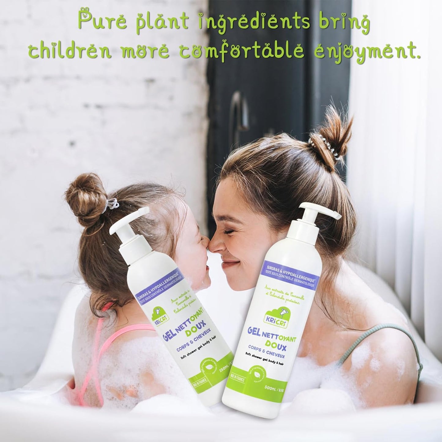 2-in-1 Hypoallergenic Body Wash & Shampoo for Children's Fragile Skin & Hair, 16.9 fl.oz (500ml)