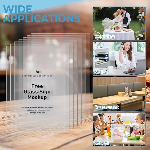 TKOnline 22 PCS Plexiglass Sheets, Invitations, Poster Frames Plastic Board