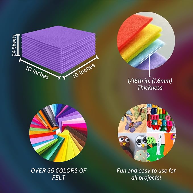 FabricLA Acrylic Felt Sheets for Crafts