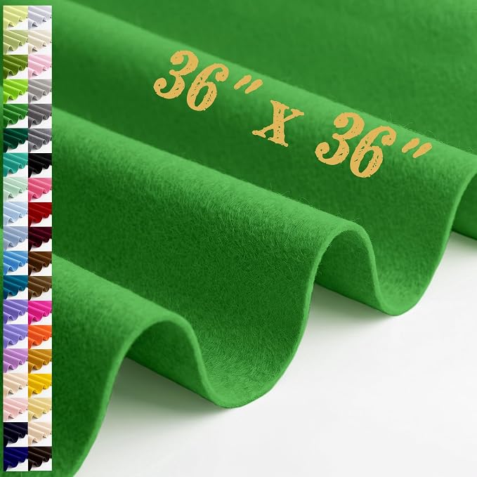 Large Felt Fabric Sheet 36 x 36 Inch, 1.6mm Thick | Soft nonwoven felt