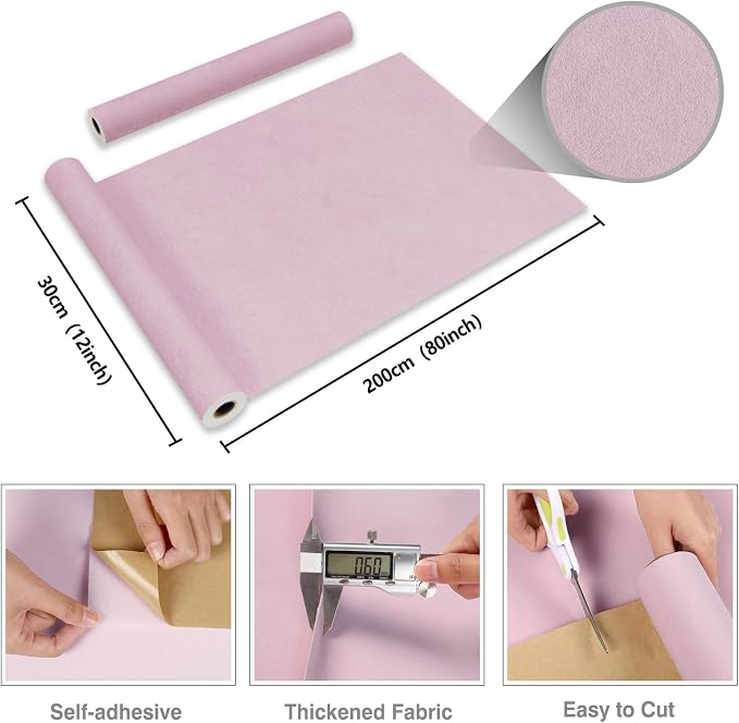 CRE8TIVE Pale Pink Self Adhesive Velvet Flocking Liner
