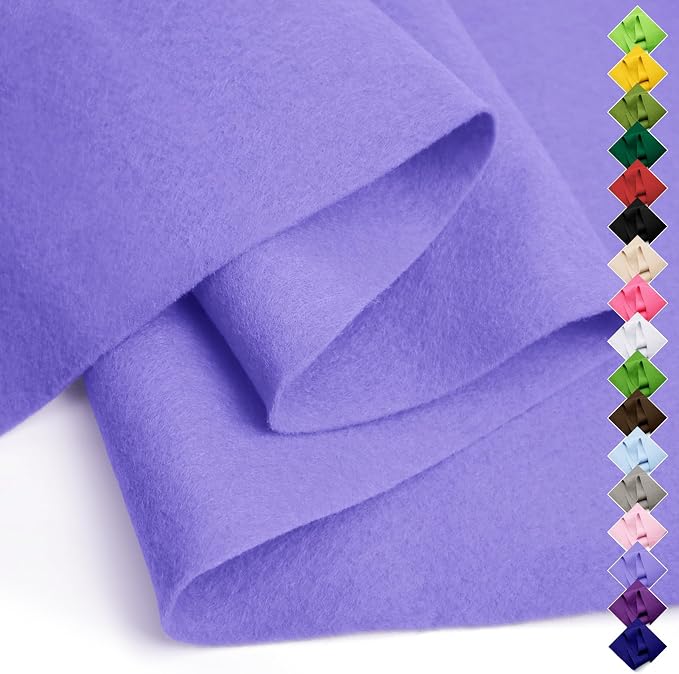 Soft Felt Fabric Sheet 18" x 36", 1.6mm Acrylic Craft Felt, Lavender | Soft