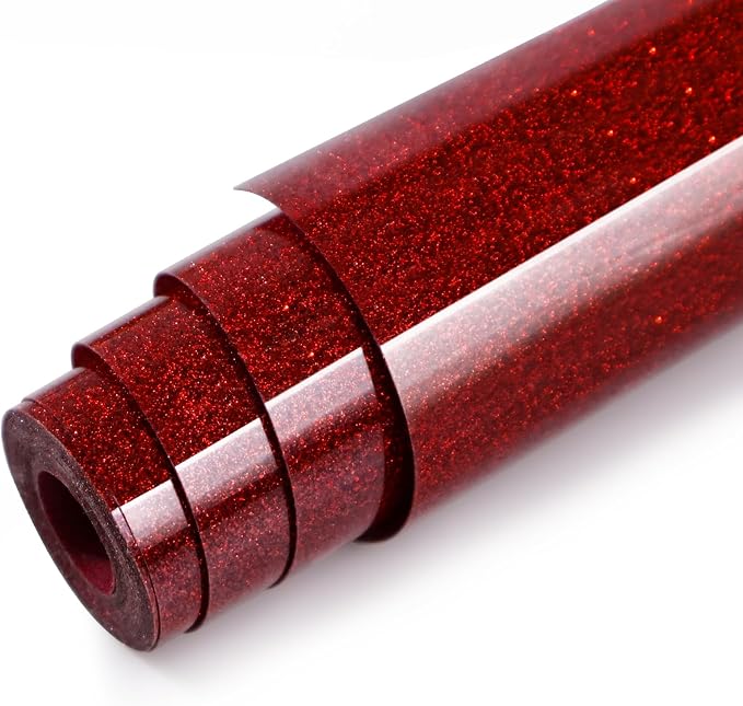 Red Glitter HTV Heat Transfer Vinyl