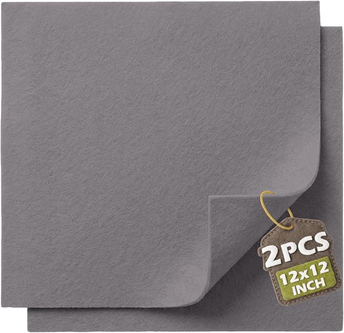 Dark Gray Soft Felt Sheets for Crafts, 1.6mm Thick, Handmade Crafts, DIY
