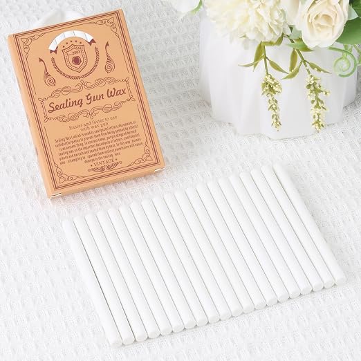 White Sealing Wax Sticks, WASOHLING 20Pcs Glue Gun Wax Seal Sticks