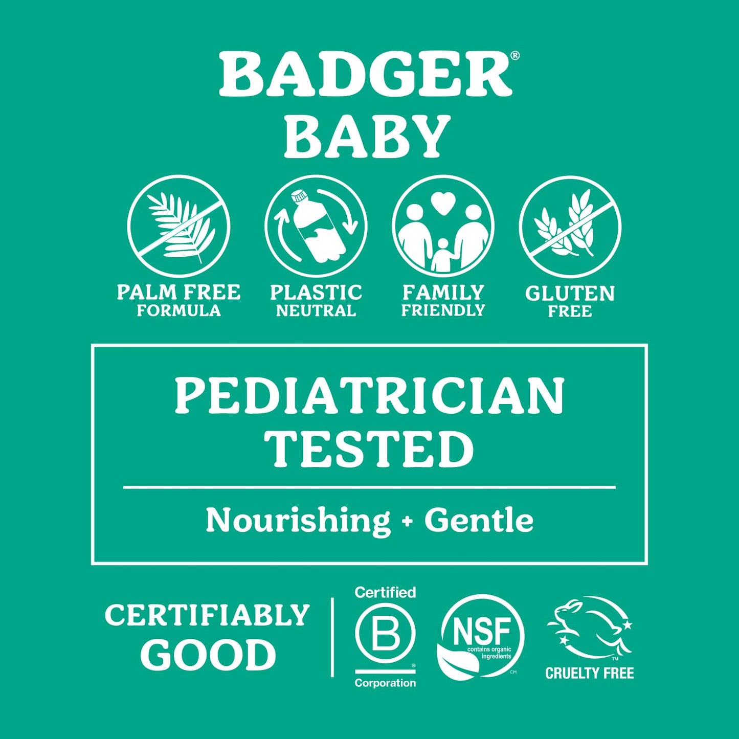 Badger Lavender Foaming Shampoo and Body Wash for Newborns and Toddlers, Organic and Gentle, 10 fl oz
