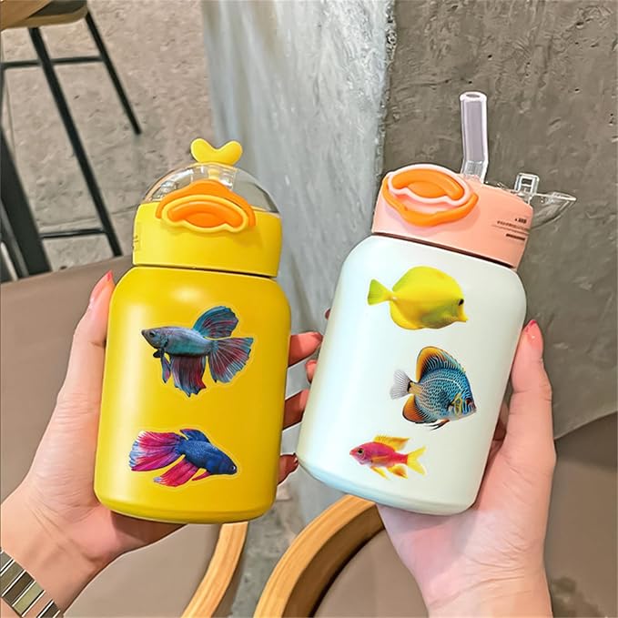 50PCS Clear Tropical Marine Life Ocean Stickers PET Fish Aesthetic Sticker