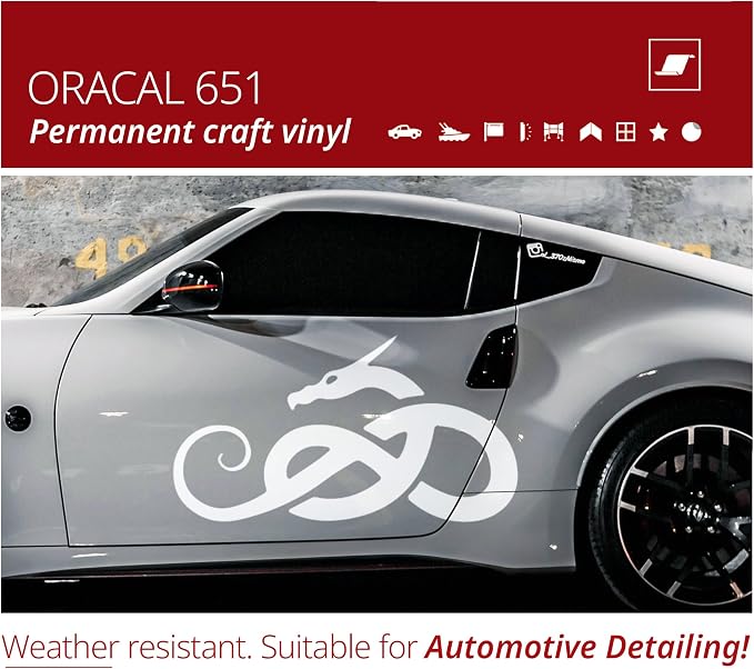 ORACAL 651 Gloss White Permanent Vinyl Tape Roll – Premium Adhesive Film