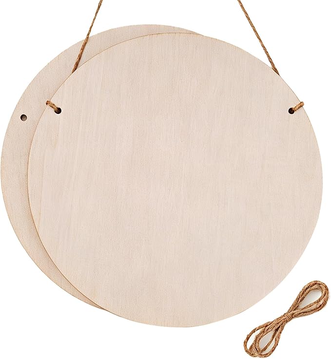 18 Inch Wood Circles for Crafts, 1/4" Thick 2 Pack 5-ply Poplar | Unfinished
