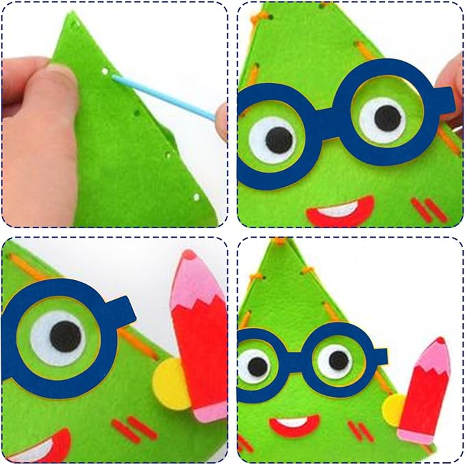 10Pcs Felt Sheets Fabric, for Halloween Christmas, for DIY and Sewing Projects
