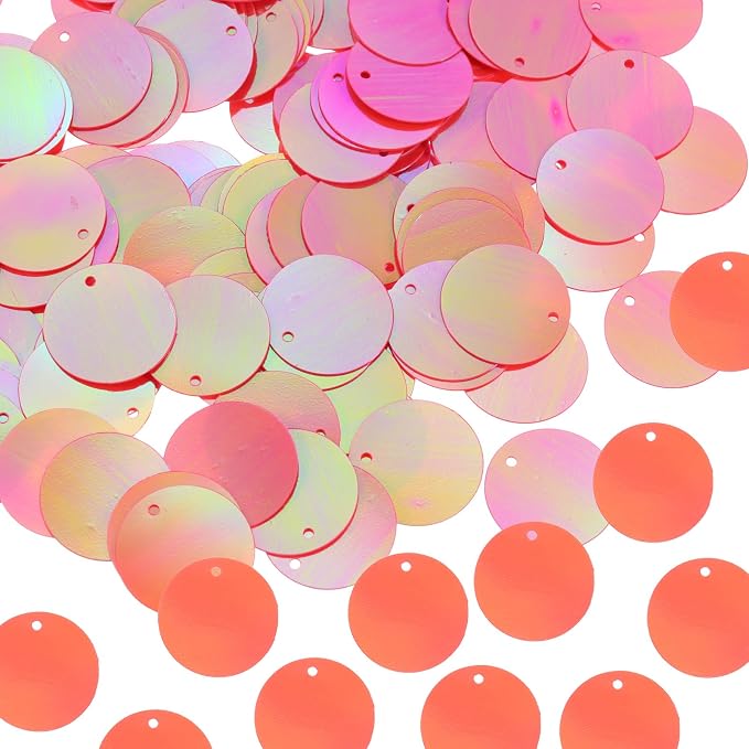 MECCANIXITY 700 Pcs Flat Round Sequins 15mm/0.6 Inch Loose Paillettes Craft