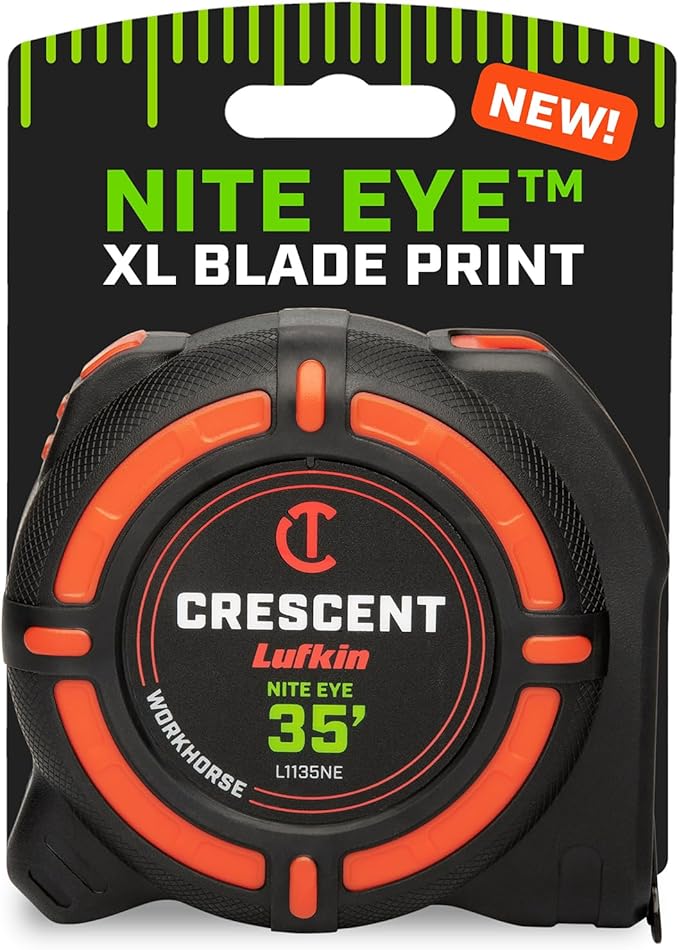 Crescent Lufkin 10 Meter / 35 Ft. Ft. WORKHORSE NITE EYE Tape Measure |