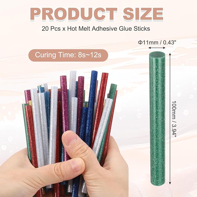 PATIKIL Hot Glue Sticks for Glue Gun, Dark Green