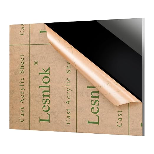 12 x 24 Black Acrylic Sheet 1/4 inch Thick 6mm 1Pieces Black Plexiglass Sheet