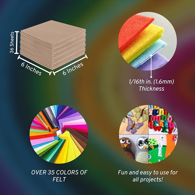 FabricLA Acrylic Felt Sheets for Crafts
