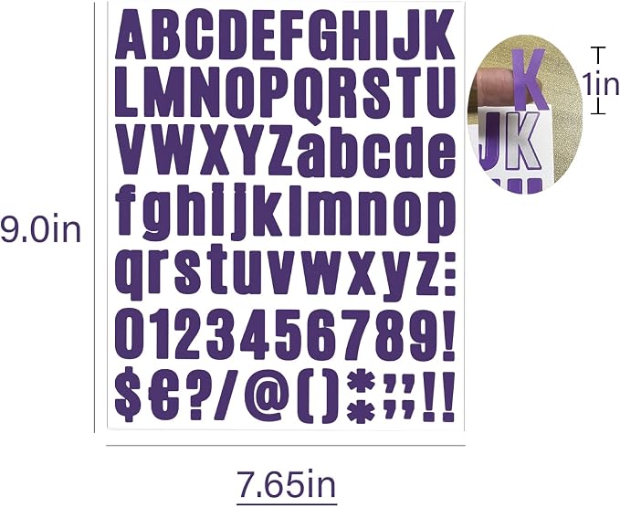 810 Piece 10 Sheet Letter Stickers