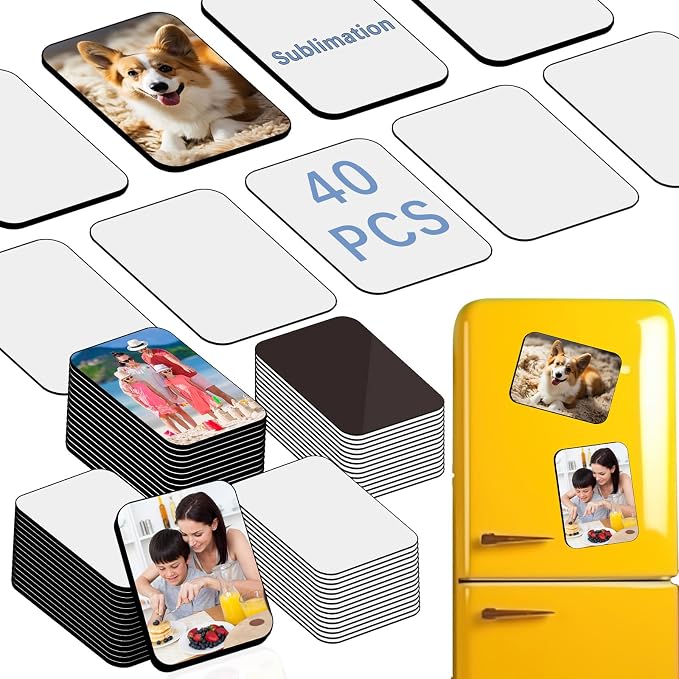 80PCS Sublimation Magnet Blanks Bulk 5.5x7.5 CM Rectangle