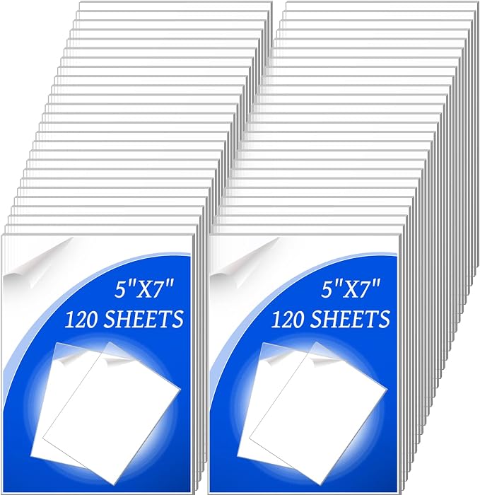 120 Pieces 1mm Thick Acrylic Sheets 5 x 7 Inch Acrylic Clear Sheet