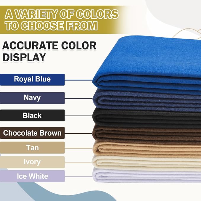 XSEINO Black Large Felt Fabric 36" X 36 ", 1.4 mm Thick Soft Felt Fabric Sheet