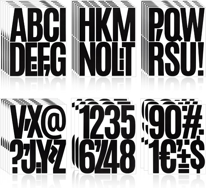 300 Pieces 30 Sheets Letter Stickers, Self Adhesive Vinyl Waterproof Mailbox