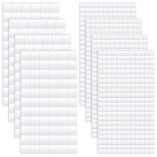 Lusofie 1320Pcs Square Foam Sided Adhesive Sticker Set 3D Pop White 2-Side Foam