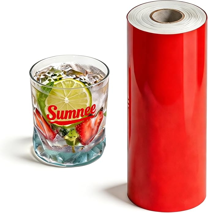 Red Permanent Vinyl for Cricut Cutting Machine, Waterproof, Durable Red Vinyl
