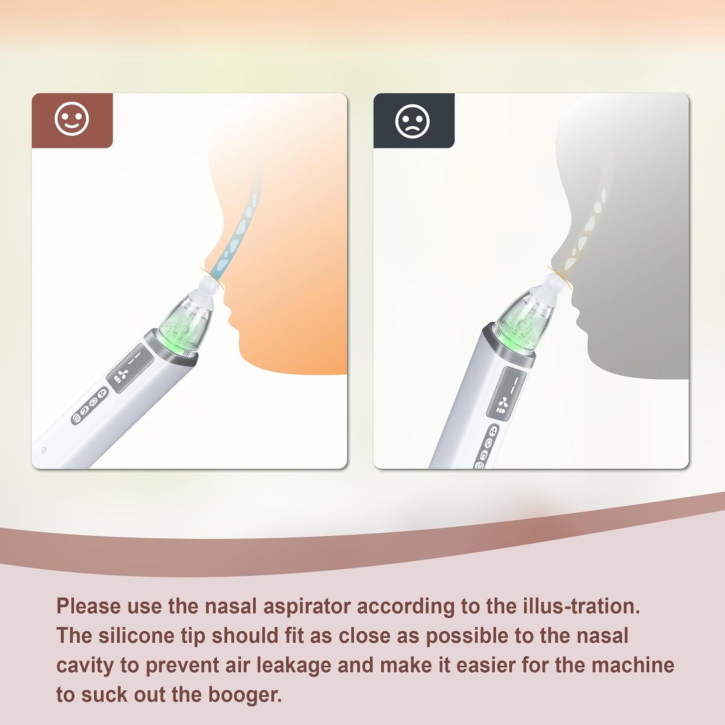 TopQuaFocus Baby Nasal Aspirator, Electric Nose Sucker Cleaner, 3 Adjustable Suction Power Level for Babies and Toddlers