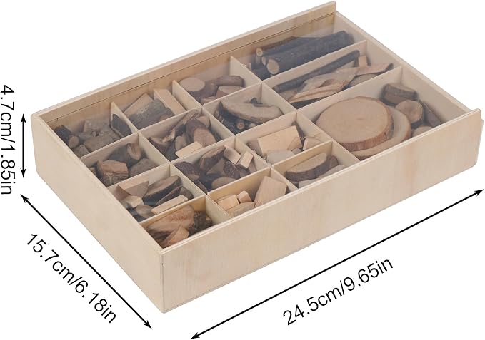 Candywood Wooden Unfinished Craft Kits Toy, Unfinished Natural Wood Slices