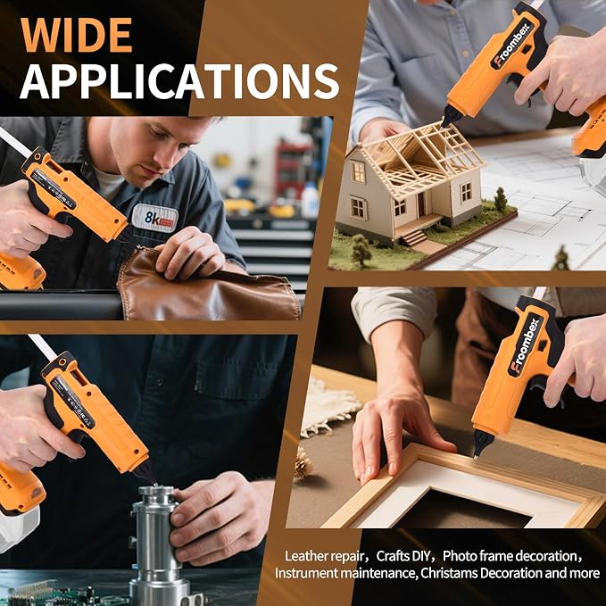 100W Cordless Hot Glue Gun for DeWalt 20V MAX Battery | Wireless Electric Power