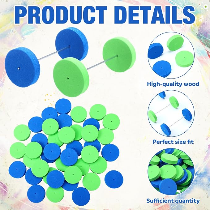 Blueweenly 100 Pcs Foam Wheels Set
