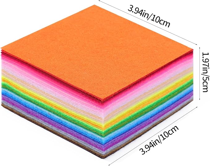 40 PCS Assorted Colors Soft Nonwoven Felt Sheets
