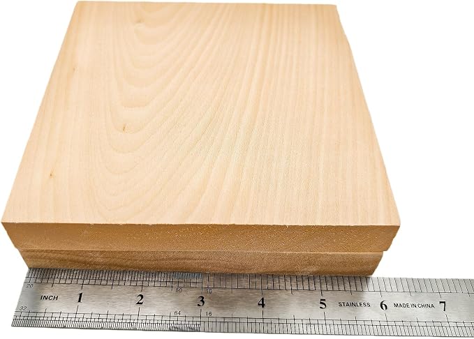 2PCS Unfinished Basswood Blocks