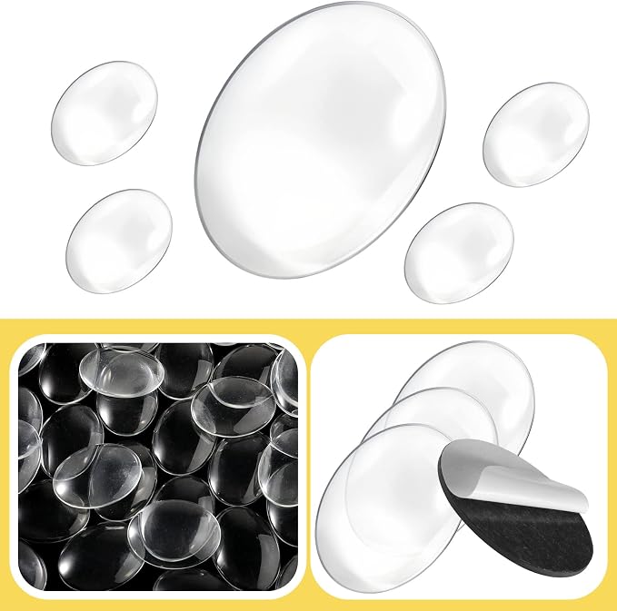 72 Pieces Round Craft Magnets Glass Ceramic Ferrite Magnet