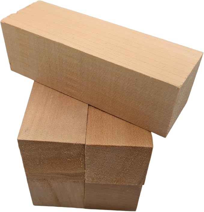 5PCS Basswood Carving Blocks, Whittling Wood Carving Kit, Unfinished Wooden