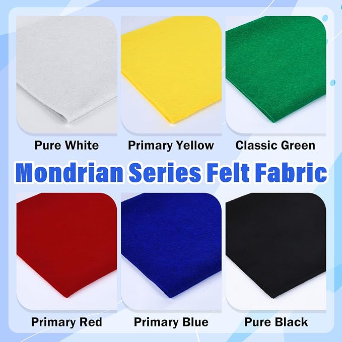 XSEINO 6 Rolls 12"x35" Large Felt Sheets, 1.4mm Thick Nonwoven Fabric