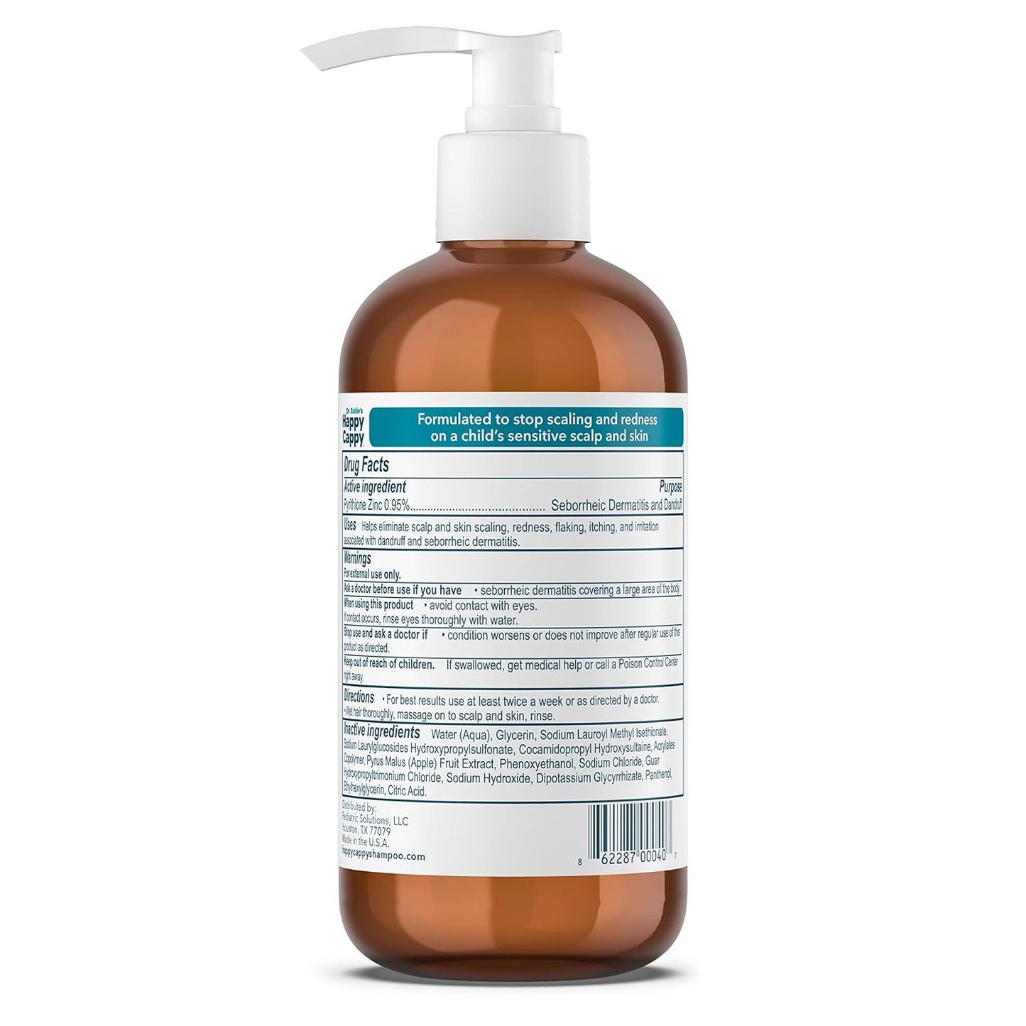 Happy Cappy Daily Medicated Shampoo and Body Wash Bundle - Baby Dandruff Shampoo, Helps Cradle Cap and Seborrheic Dermatitis, Reduces Redness, Dermatologist Tested, Fragrance-Free - 4 Pieces
