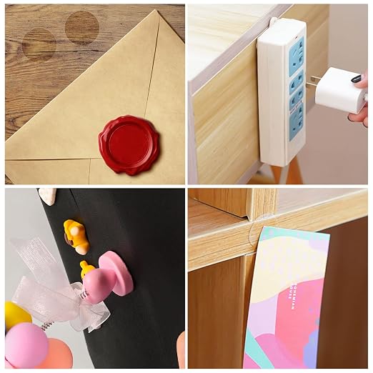 360Pcs Double Sided Adhesive Wax Seal Stickers | Removable, 1in Round Sticky