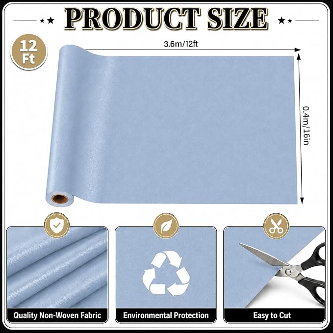 Cottage Blue Buffalo Bulletin Board Roll Non-Woven Fabric Poster 16inX12ft |