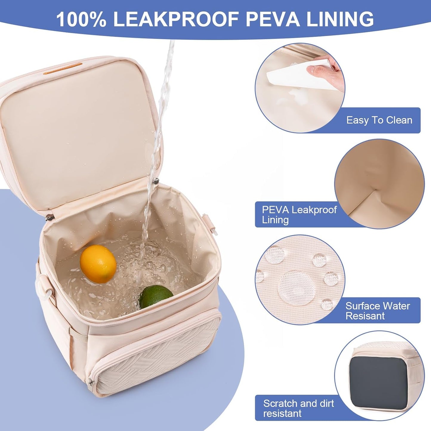 Breastmilk Cooler Bag with Ice Pack Fits 6 Baby Bottles Up to 9 Ounce