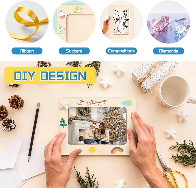 VOKOY 25 Pack Wooden Picture Frames