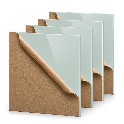 Sage Green Pastel Cast Acrylic Sheets 12x12 1/8" | Dual finish matte & glossy