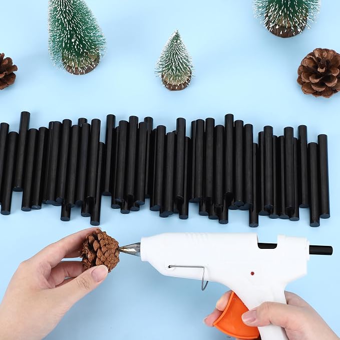 72 Pack Black Hot Glue Sticks, Decoration, Car Dent Repair, Gluing Project