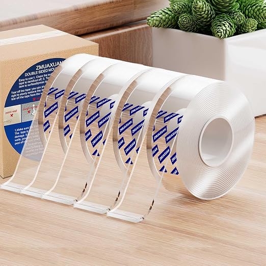 ZMUAXUAN Nano Tape Adhesive Reusable, Double Sided Mounting Tape Heavy Duty