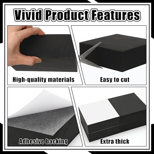 4 Pcs 2" Thick Foam Padding Sheet
