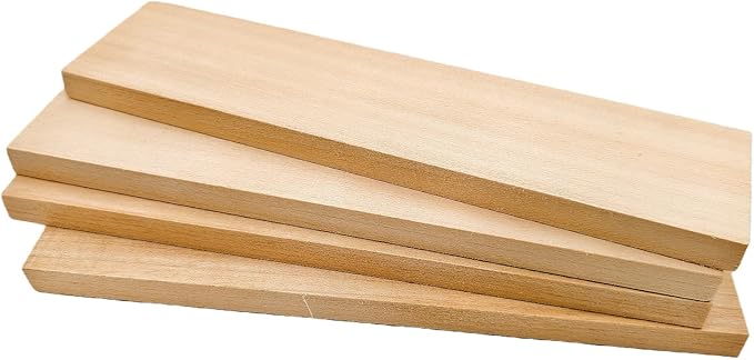 4PCS Unfinished Basswood Blocks