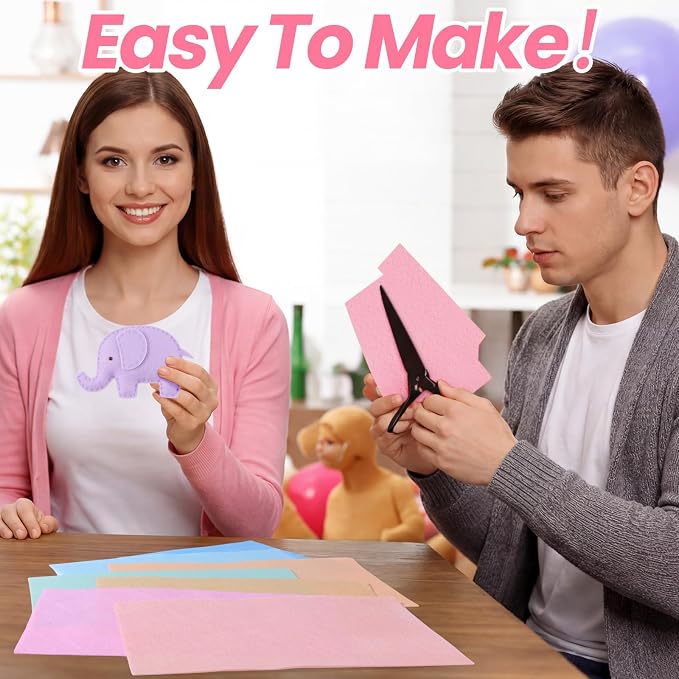 Peryiter 150 Pcs Back to School Pastel Felt Sheets Bulk