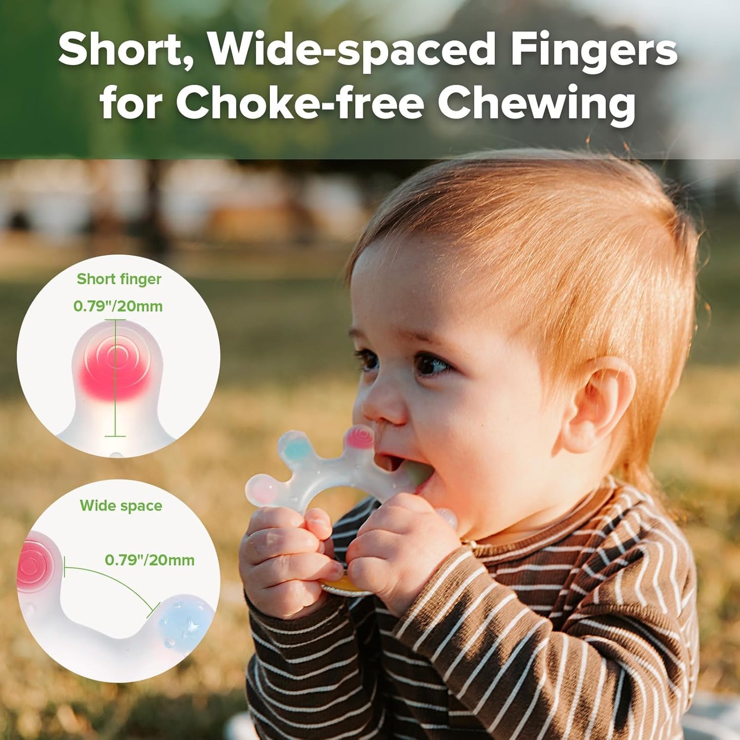 Haakaa Silicone Palm Teether, Baby Teething Toys, Food Grade Silicone Teethers for Babies 0-6 Months/6-12 Months, BPA Free Teething Relief Baby Chew Toys